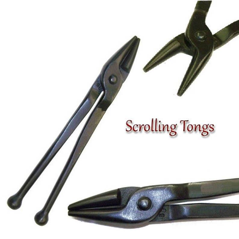 Blacksmith Straight Nose Scrolling Tongs With 8 Long Reins and Ball Ends Etsy