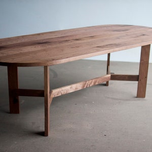 Timber-frame Dining Table - Solid Walnut or White Oak, Organic Elevated Design - Etsy