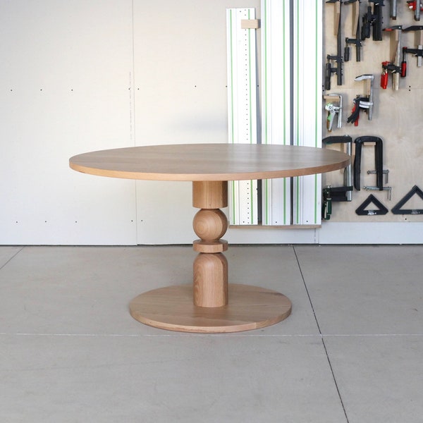 Oak Pedestal Table Base Etsy