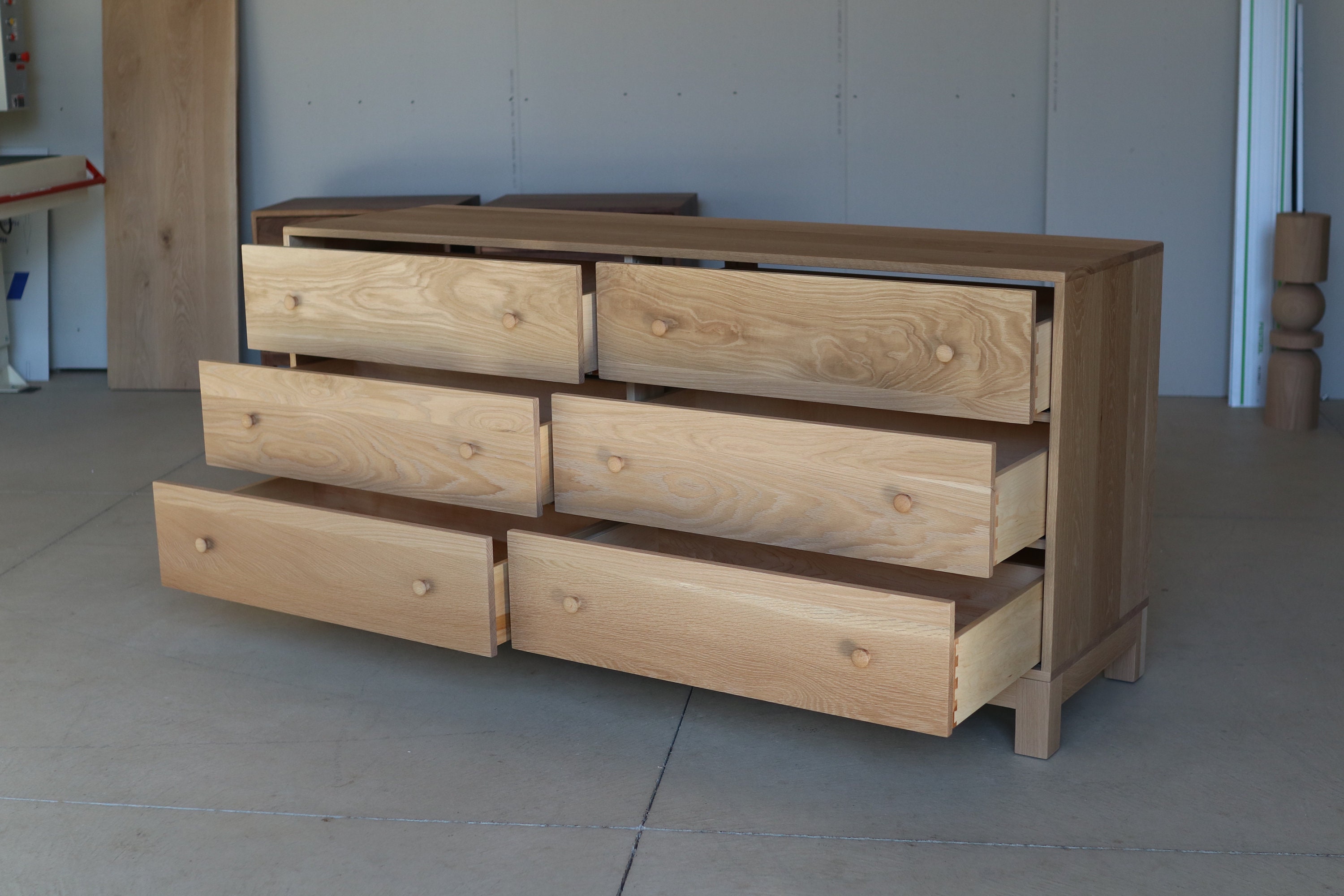 Solid White Oak Dresser Dovetailed Soft close Drawers Classic