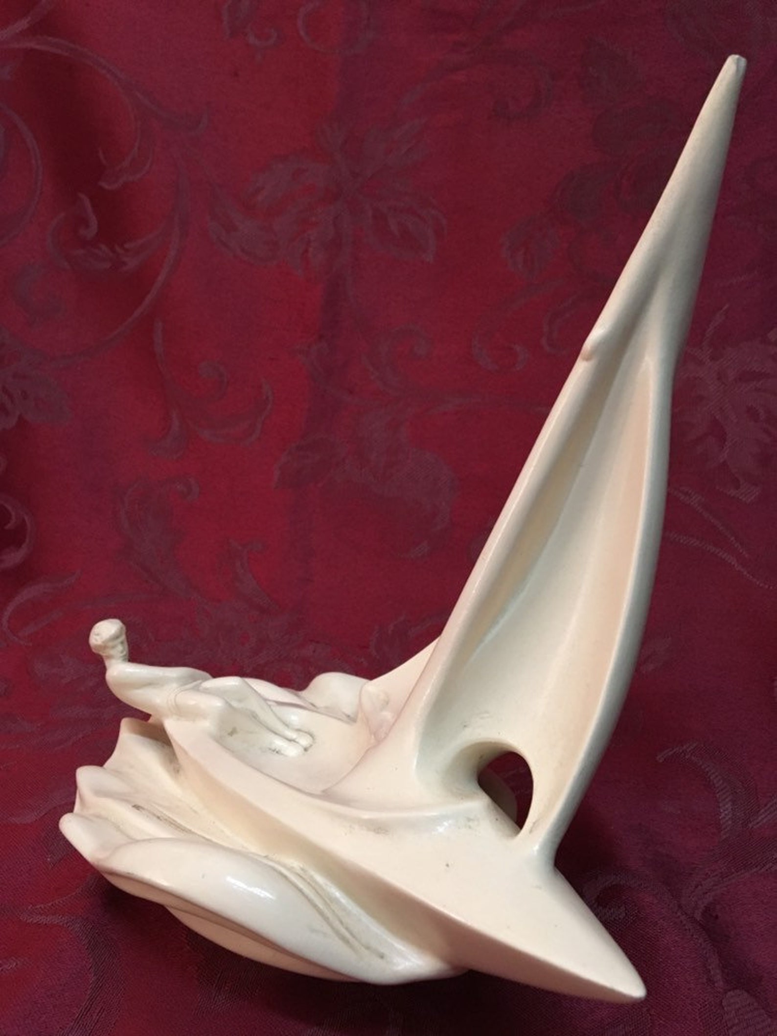 Sailing boat figurine jihokera design '1969 white Etsy