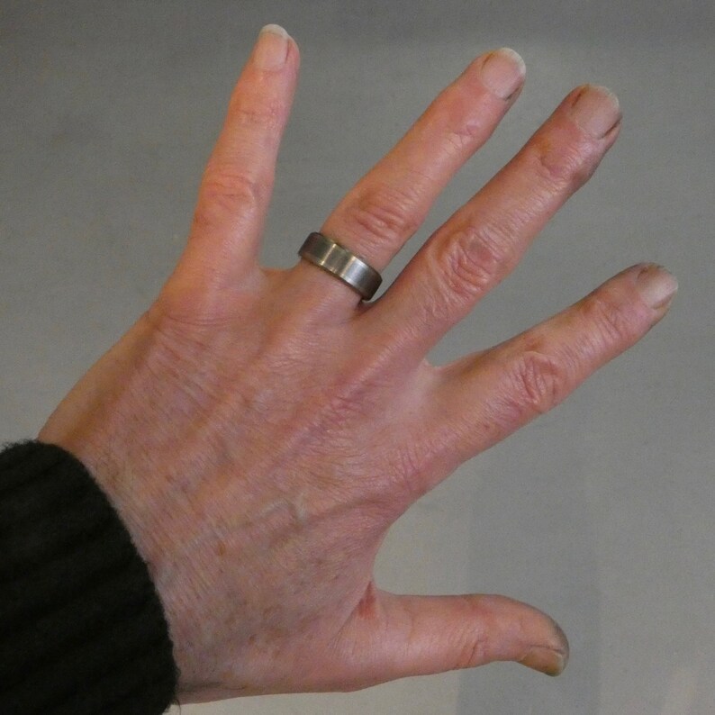 Solid Tantalum and Titanium mens ring. Mens wedding ring. Mens jewelry. image 8