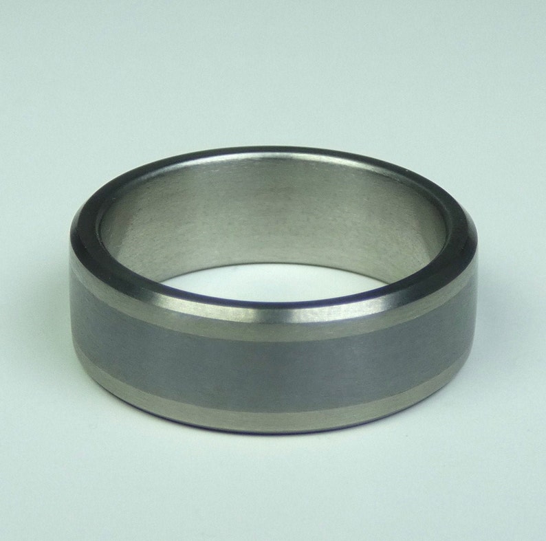 Solid Tantalum and Titanium mens ring. Mens wedding ring. Mens jewelry. image 2