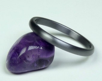 Handgemaakte pure Tantaal damesring, trouwring. Tantaal-sieraden. Verlovingsring.
