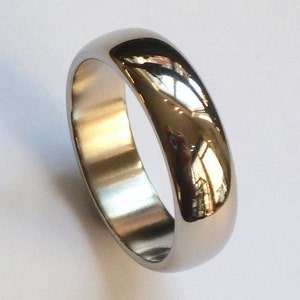 Polished titanium size 20 ring. Titanium ring. Titanium jewelry. Titanium engagementring. Men&#39;s ring. Hand crafted titanium ring.