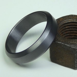Solid pure Tantalum hand crafted wedding ring. Mens wedding band. Mens engagement ring. Tantalum jewelry. Tantalum ring.