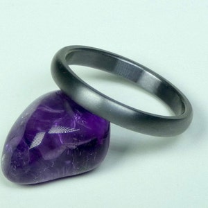 Massief puur tantaal handgemaakte trouwring. Dame che trouwring. Anello Verloving. Tantaal-sieraden.