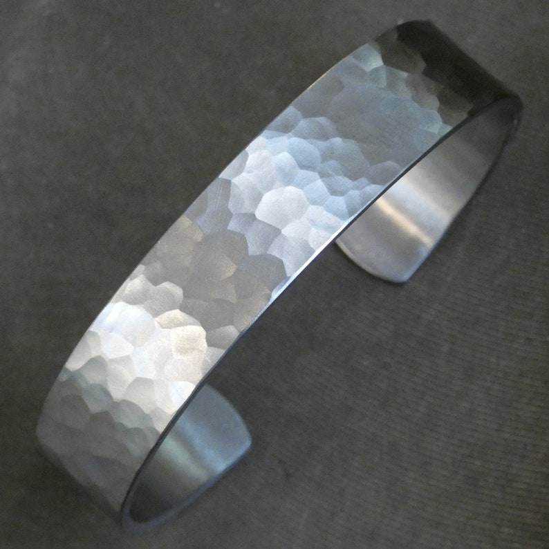 Solid grade 1 hand hammered titanium bracelet. Mens bracelet. Titanium jewelry. Mens jewelry. image 6