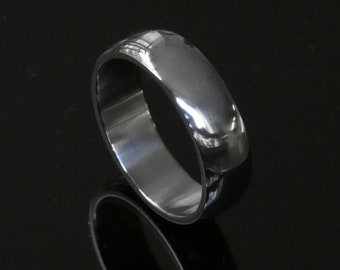 Solid pure Tantalum hand crafted wedding ring. Mens wedding band. Mens engagement ring. Tantalum jewelry.