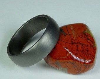 Solid pure tantalum wedding ring matte finish. Mens ring. Mens weddingring. Mens jewelry. Tantalum ring.