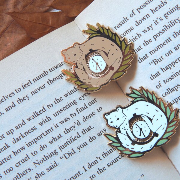 Pantalaimon and the Alethiometer Enamel Pin - His Dark Materials, Fantasy, Bookish Gift Lapel Pin