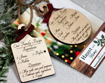 Family Christmas Ornament | Personalized Name Ornaments | Unique Kitchen Ornament | Blended Family Ornament | Up to 9 names including pets