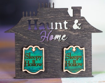Halloween Sleepy Hollow Earrings | Haunted Stud Earring | Witchy Studs | Lightweight Jewelry | Halloween Earrings | Subtle Spooky