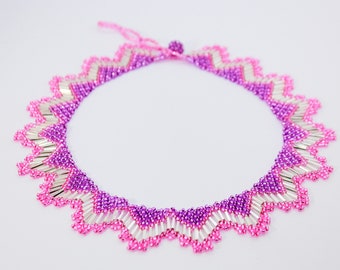 Pink beaded necklace