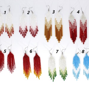 Beaded dangle earrings