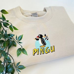 Pingu sweatshirt | 90s kids | 90s inspired sweatshirt | Vintage embroidered sweatshirt | Unisex | Throwback