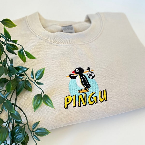 Sudadera Pingu / Niños años 90 / Sudadera inspirada años 90 / Sudadera bordada vintage / Unisex / Throwback