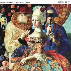 Papel de Arroz para Decoupage A3 | Sticky Reispapier Frau 16.53''X11.69'' | Patrón Mujer Papel de Arroz para Decoupage PK 2317