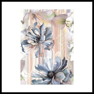 Papel de Arroz Decoupage A3 | Papel Morera Adhesivo para Decoupage 40 x 30 cm | Patrón Floral para Decoupage PR 2175