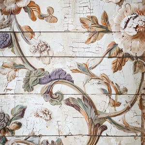 Découpage papier de riz A3 | Papier de mûrier collant pour découpage 16,53''X11,69'' | Motif floral pour le découpage PK 2077