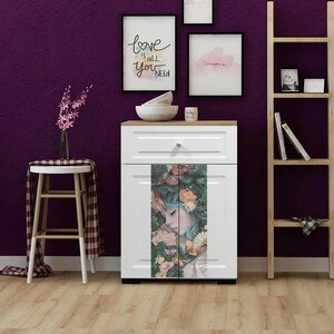Sticky Rice Paper for Decoupage: Floral Woman, Self-Adhesive (30x66cm)