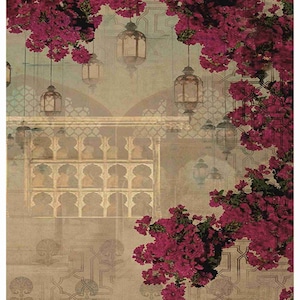 Papel de Arroz Decoupage A3 | Papel Morera Adhesivo para Decoupage 40 x 30 cm | Patrón Floral para Decoupage PK 2076