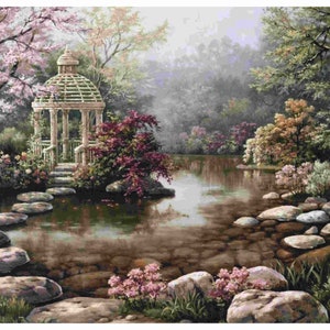 Decoupage Papier für Möbel | Reispapier für Decoupage | Sticky Washi & Reis für Decoupage | Landschaft Muster für Decoupage PK2413