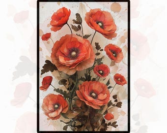 Carta per decoupage floreale | Carta per scrapbooking strappabile in stile floreale per artigianato, forniture artistiche multifunzionali, cancelleria decorativa per album di ritagli e collage manuale
