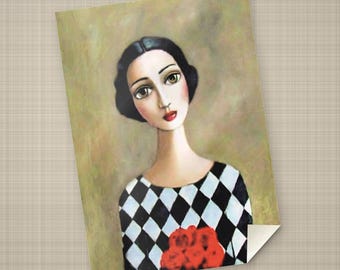 Papel de Arroz para Decoupage A3 | Sticky Reispapier Frau 16.53''X11.69'' | Patrón Mujer Papel de Arroz para Decoupage PR 2074