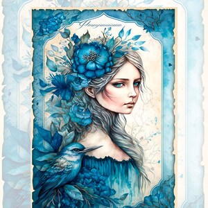 Rice Decoupage Paper | Sticky Mulberry Washi Sheet | Woman Portrait  A3 Size | Craft & Home Decor