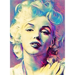 Rice Paper for Decoupage | Big Size Options | Monochrome Art | Marilyn Monroe Pattern