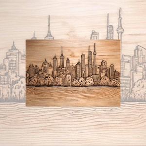 Decoupage Papier für Möbel Große Größenoptionen | Reispapier für Decoupage | Brennholz Muster für Decoupage | Toronto Ansicht Muster | WB16