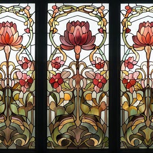 Papier de découpage pour meubles, grandes options | Motif artistique en vitrail | Papier de riz pour découpage | Décoration florale | Magnétoscope20