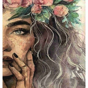 Reispapier für Decoupage A3 | Sticky Reispapier Frau 16.53''X11.69'' Washi & Reispapier Frau Muster für Decoupage PR 2040