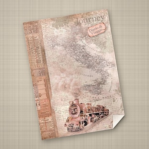Sticky Rice Decoupage Paper | Landscape Pattern for Furniture | A3 Size | Mulberry Washi Sheet