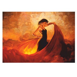 Rice Paper for Decoupage | Big Size Options |  Flamenco Dancer Pattern | Self Adhesive Mulberry Sheets