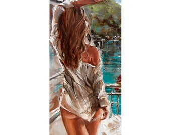 Rice Paper for Decoupage | Big Size Options | Self-Adhesive Portrait of Woman | Canvas Alternative