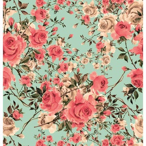 Reispapier Decoupage A3 | Klebriges Maulbeerpapier für Decoupage 16,53''X11,69'' | Blumenmuster für Decoupage PR 2129