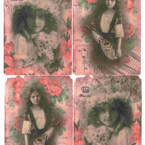 Reispapier für Decoupage A3 | Sticky Reispapier Frau 16.53''X11.69'' Washi & Reispapier Frau Muster für Decoupage PR 2462
