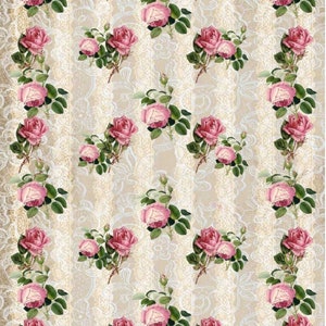 Carta di riso per decoupage A3 / Carta di gelso per decoupage 16,53''X11,69'' / Carta di riso appiccicosa con motivi floreali per decoupage PR 8576