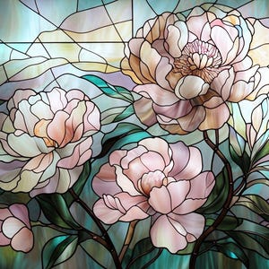 Decoupage Papier für Möbel Große Größenoptionen | Glasmalerei-Kunst-Muster | Reispapier für Decoupage | Blumenmuster-Servierplatte VTR26