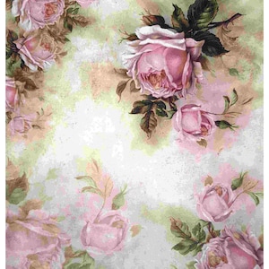 Papel de Arroz Decoupage A3 | Papel Morera Adhesivo para Decoupage 40 x 30 cm | Patrón Floral para Decoupage PR 2589