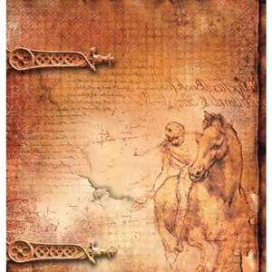 Papier de découpage pour meubles | Papier de riz pour découpage A3 | Papier collant pour découpage | Modèle de cheval en papier pour découpage PK2658