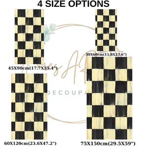 Self-Adhesive Rice Paper for Decoupage | Big Size options | Plaid Pattern | Sticky Washi Mulberry image 3