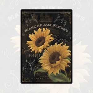 Rice Paper for Decoupage | Big Size Options | Sunflower Pattern | Upcycle Furniture Mulberry Washi Sheet