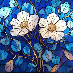 Decoupage Papier für Möbel Große Größenoptionen | Glasmalerei-Kunst-Muster | Reispapier für Decoupage | Blumenmuster-Servierplatte VTR24