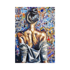 Reispapier für Decoupage A3 | Sticky Reispapier Frau 16.53''X11.69'' Washi & Reispapier Frau Muster für Decoupage PK174