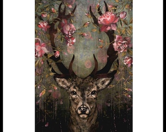 Rice Paper for Decoupage | Forest Deer Sticky Mulberry & Washi | Big Size Options