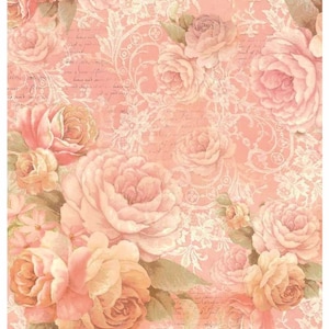 Reispapier Decoupage A3 | Klebriges Maulbeerpapier für Decoupage 16,53''X11,69'' | Blumenmuster für Decoupage PR 2659