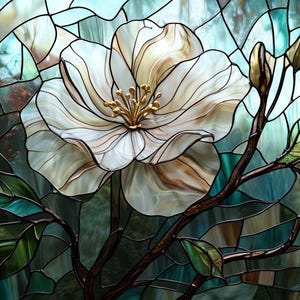 Papier de découpage pour meubles, grandes options | Motif artistique en vitrail | Papier de riz pour découpage | Décoration florale VTR25